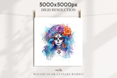 Day Of The Dead Halloween Mexican Clipart PNG Scrapbooking Fairy Tale Art Image Watercolor Transparent Print illustration sublimation creepy printable digital watercolor day of the dead, spooky clipart, mexican holiday, Creepy halloween decoration art