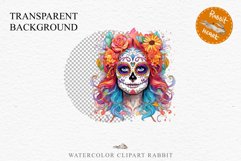 Day Of The Dead Halloween Mexican Clipart PNG Scrapbooking Fairy Tale Art Image Watercolor Transparent Print illustration sublimation creepy printable digital watercolor day of the dead, spooky clipart, mexican holiday, Creepy halloween decoration art