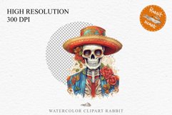 watercolor day of the dead, spooky clipart, mexican holiday, Creepy halloween decoration art Day Of The Dead Halloween Mexican Clipart PNG Scrapbooking Fairy Tale Art Image Watercolor Transparent Print illustration sublimation creepy printable digital