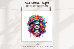 Day Of The Dead Halloween Mexican Clipart PNG Scrapbooking Fairy Tale Art Image Watercolor Transparent Print illustration sublimation creepy printable digital watercolor day of the dead, spooky clipart, mexican holiday, Creepy halloween decoration art