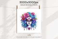 Day Of The Dead Halloween Mexican Clipart PNG Scrapbooking Fairy Tale Art Image Watercolor Transparent Print illustration sublimation creepy printable digital watercolor day of the dead, spooky clipart, mexican holiday, Creepy halloween decoration art