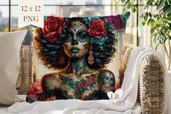 Día de los Muertos Pillow Sublimation - Pillow Cover PNG Product Image 1