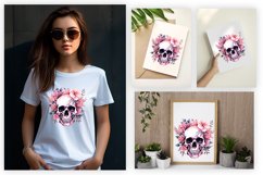 watercolor Day of the Dead skull clipart design