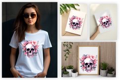 watercolor Day of the Dead skull clipart design