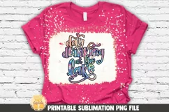 Tie Dye Lake Sublimation PNG | Day Drinking At The Lake Product Image 1