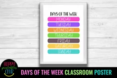 DAYS OF THE WEEK CLASSROOM POSTER PRINTABLE- PRINTABLE DAYS OF THE WEEK POSTER CLASSROOM 2