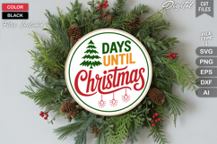 Days Until Christmas SVG | Christmas Round Sign SVG | Xmas Product Image 2