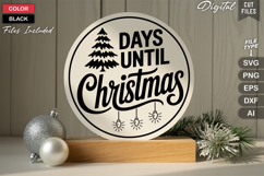 Days Until Christmas SVG | Christmas Round Sign SVG | Xmas Product Image 3