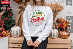 Days Until Christmas SVG | Christmas Round Sign SVG | Xmas Product Image 4