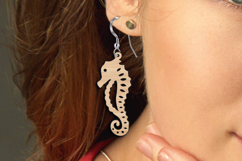 Seahorse SVG Maritime Earrings Laser Gift Ocean Beach Sea Product Image 4