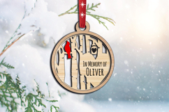 Laser SVG Memroial Ornament Home Decor Holiday Christmas Product Image 1