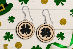 Earrings St Patrick's Day SVG Lucky Charm Present Laser Gift Product Image 1