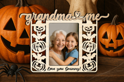 Halloween Grandma and Me SVG Photo Frame Laser Spooky Gift Product Image 1