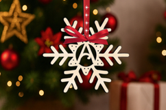 Letter A Alphabet Christmas Ornament Monogram Laser Present Product Image 1