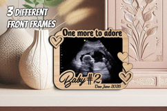 One More Baby Ultrasound Sonogram Magnet SVG Frame Laser Product Image 1