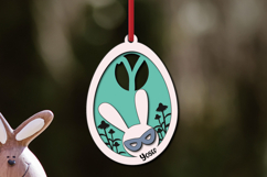 SVG Bunny Easter Letter Y Egg Basket Tag Ornament Laser Gift Product Image 1