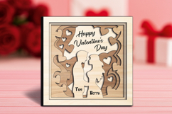 SVG Valentine&#039;s Day Shadowbox Love Romantic Laser Paper Cut Product Image 1
