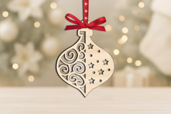 SVG Winter Pattern Christmas Toy Laser Ornament Home Decor Product Image 1