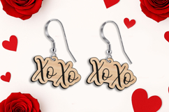 SVG Xo-Xo Valentine's Day Love Earrings Laser Gift Romantic Product Image 1