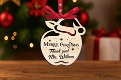 Teacher Appreciation Christmas Ornament Laser SVG Present Product Image 2