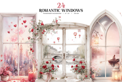 Romantic Window Clipart PNG Bundle Product Image 1
