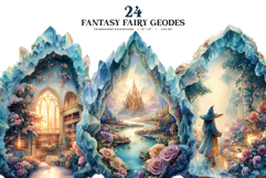 Fantasy Fairy Geode Clipart PNG Collection Product Image 1
