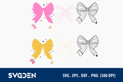 Pencil Coquette Bow Bundle SVG / Coquette Teacher Pencil SVG Product Image 2