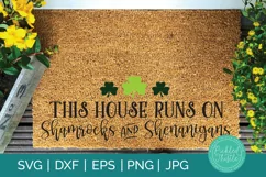 St. Patricks Day Quote Decor SVG - St. Patty's Font Door Mat Product Image 1