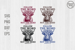 Follow The Word Not The Herd|Retro Christian Country|Cattles Product Image 1