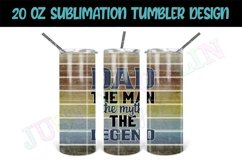 20oz Sublimation Tumbler Design | Man Myth Legend Tumbler Product Image 1