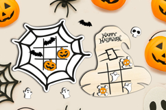 SVG Tic Tac Toe Halloween Game Kid Child Fun Play Laser Gift Product Image 2
