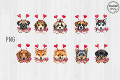 Valentine Dog Breeds| Valentine Dogs Peaking|Puppy Love PNG Product Image 1