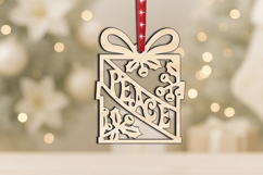 Laser Peace Christmas Ornament SVG Gift Luck Holiday Present Product Image 3