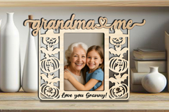 Halloween Grandma and Me SVG Photo Frame Laser Spooky Gift Product Image 2