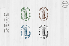 Certified Menace to Society Funny Cat Vintage Badge SVG Product Image 1