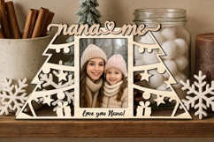 Christmas SVG Nana and Me Photo Frame Laser Gift Winter Kids Product Image 3