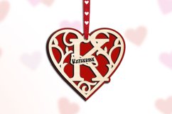 SVG Letter K Valentine Day Laser Cut Gift Love Romantic Product Image 2