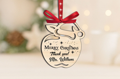 Teacher Appreciation Christmas Ornament Laser SVG Present Product Image 3