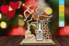 St Valentine Day Cupid Angel Bottle Holder Romantic Love SVG Product Image 1