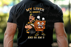 Funny Football Fan drinking Shirt black and gold png Product Image 1