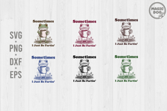 Funny Frog Coffee Mug Quote SVG: Fartin' Frog Product Image 1