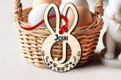 SVG Laser Easter Letter J Basket Tag Ornament Flowers Bunny Product Image 3