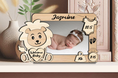 Lion Leo SVG Laser Baby Photo Newborn Frame Home Decor Sign Product Image 1
