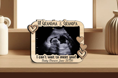 Hi Grandpa and Grandma SVG Ultrasound Sonogram Baby Frame Product Image 3
