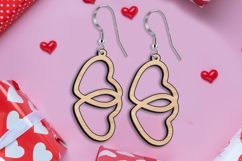 Entangle Love Heart Earring Valentine SVG Laser Romance Gift Product Image 2
