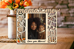 Autumn SVG Mama and Me Photo Frame Laser Fall Kid Child Gift Product Image 2