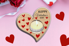 SVG Heart Happy Valentine Day Candle Holder Laser Love Gift Product Image 2