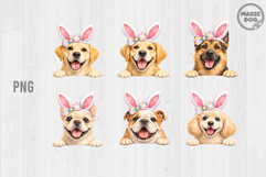 Easter Dogs Clipart|Easter Dog Bunny Ears|Happy Easter Day Product Image 3