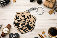 Master of the Grill Father's Day Keychain Gift SVG Laser Product Image 2