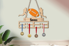 American Football Woman Rugby SVG Sport Medal Hanger Wall Product Image 2